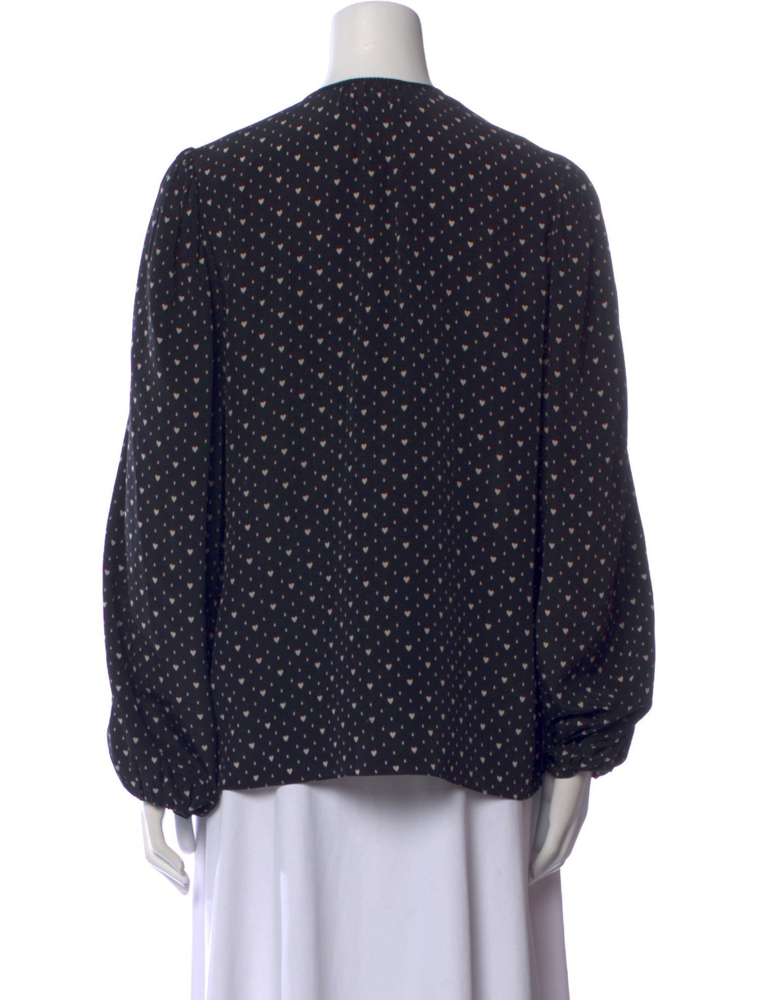 Saint Laurent Silk Printed Button-Up Top